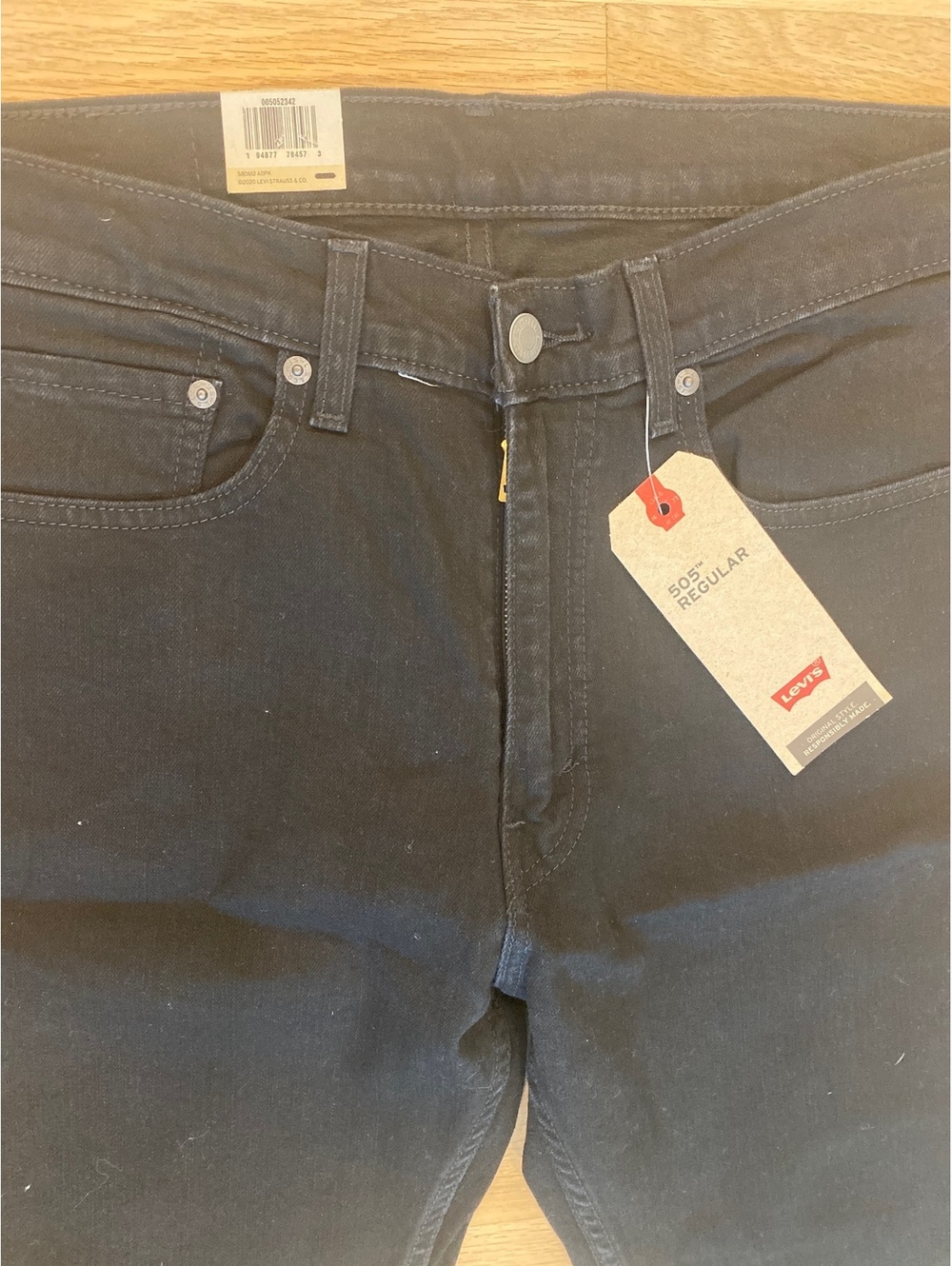 Levi’s 505 regular black jeans 34x32 new with tags